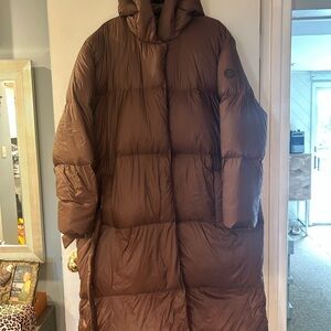 Abercrombie Brown air cloud Puffer Coat XL EUC hooded sooo warm